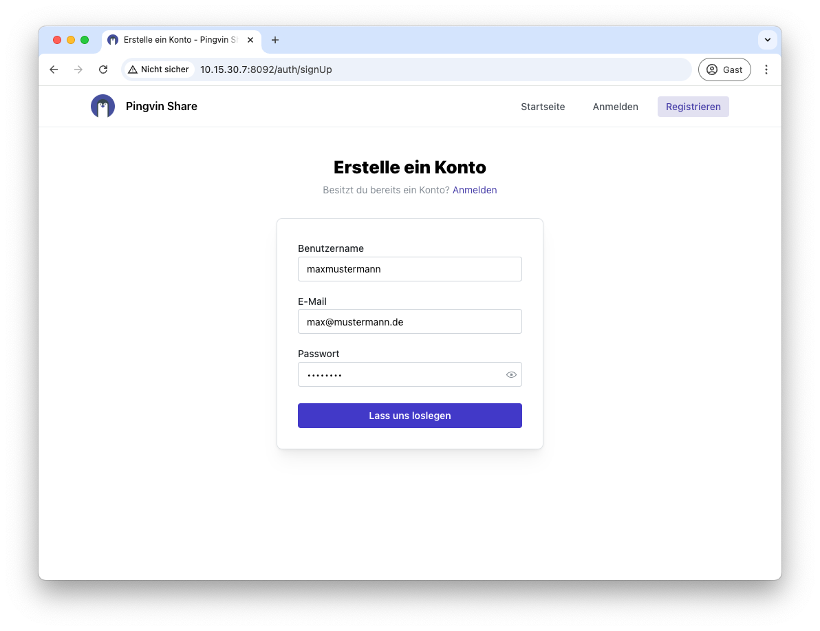 Administrator Konto anlegen