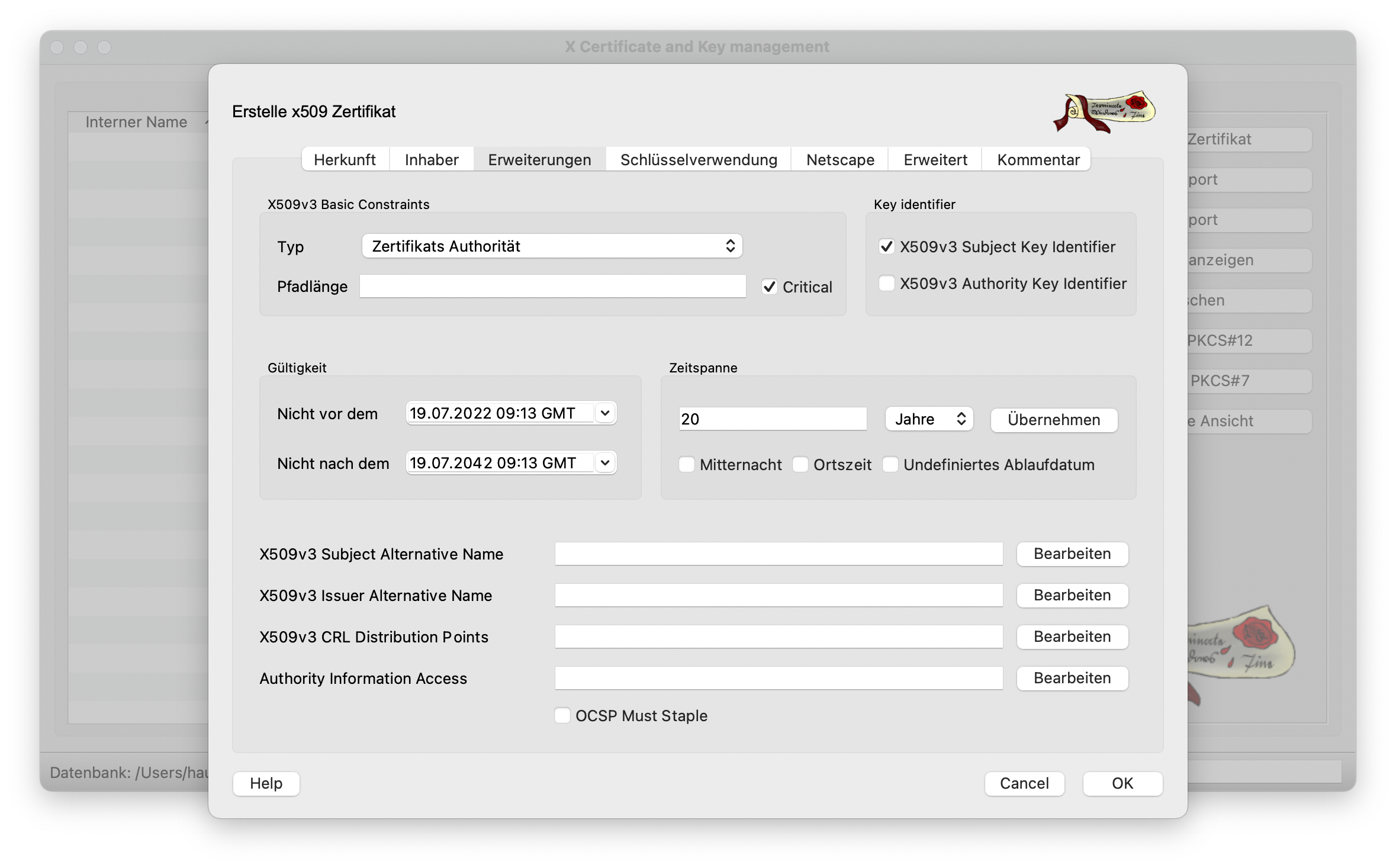 Zertifikatsgültigkeit