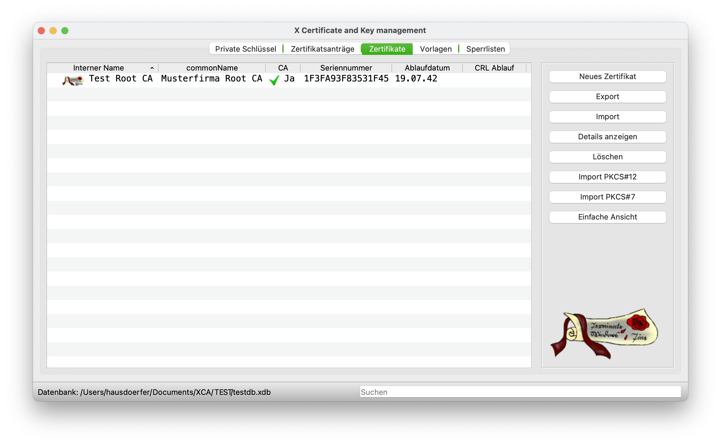 Ausgestelltes Root CA